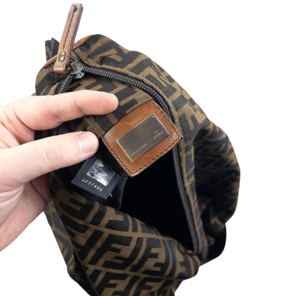 Vintage 2000s Fendi Monogram Crossbody Bag | O/S, Brown