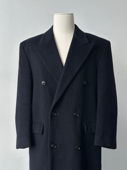 Vintage 1990s Wool Cashmere Double Breasted Coat - L