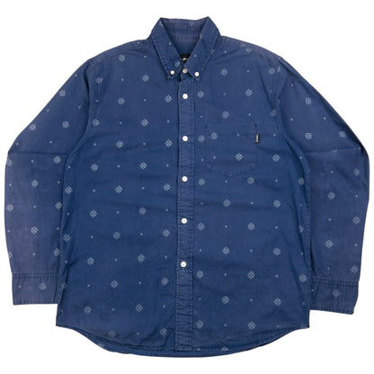 Vintage Stussy Long Sleeve Button Up Shirt Size M