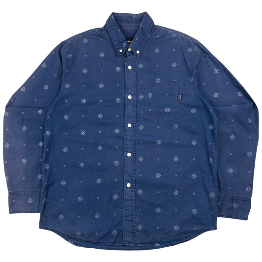 Vintage Stussy Long Sleeve Button Up Shirt Size M
