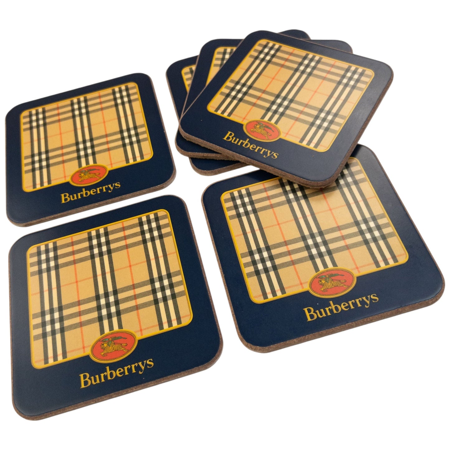 Vintage 90s Burberry Nova Check Coasters | O/S, Beige, Black, Red