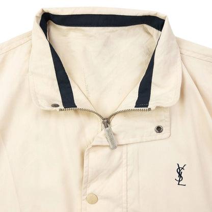 Vintage 90s YSL Yves Saint Laurent Harrington Jacket Size S | Small, Cream