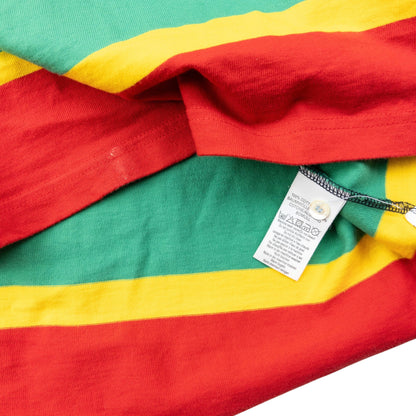 Vintage 90s Burberry Striped Long Sleeve Polo Shirt Size M | Medium, Red
