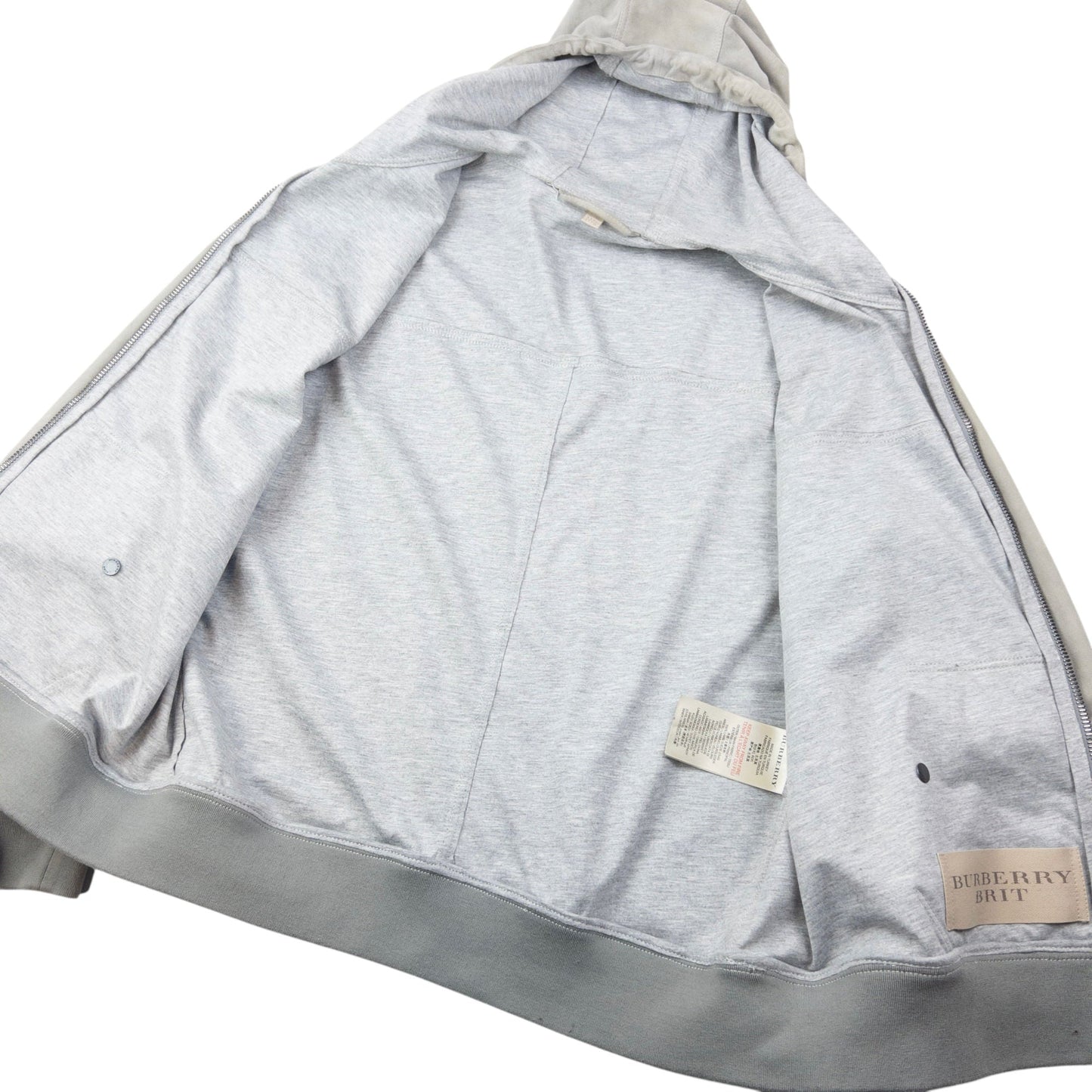 Vintage Burberry Brit Zip Up Suede Jacket Size XL | XL, Grey