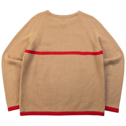 Vintage 90s Yohji Yamamoto D'Urban A.A.R Wool Knit Jumper Womens Size M | Medium, Beige