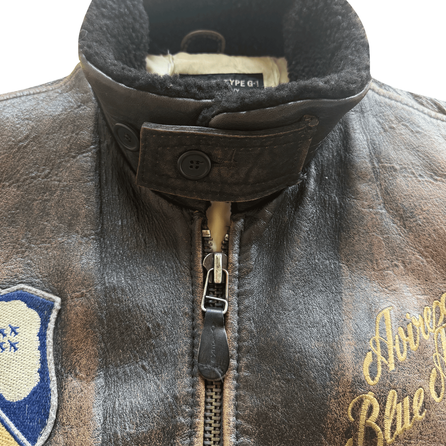 Avirex 1991 'Blue Angels' G-1 Leather Flight Jacket - S / M | S / M, Multicoloured