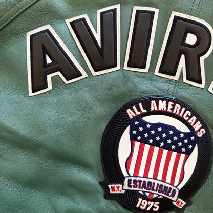 Avirex USA 'Icon' Leather Varsity Jacket - XL
