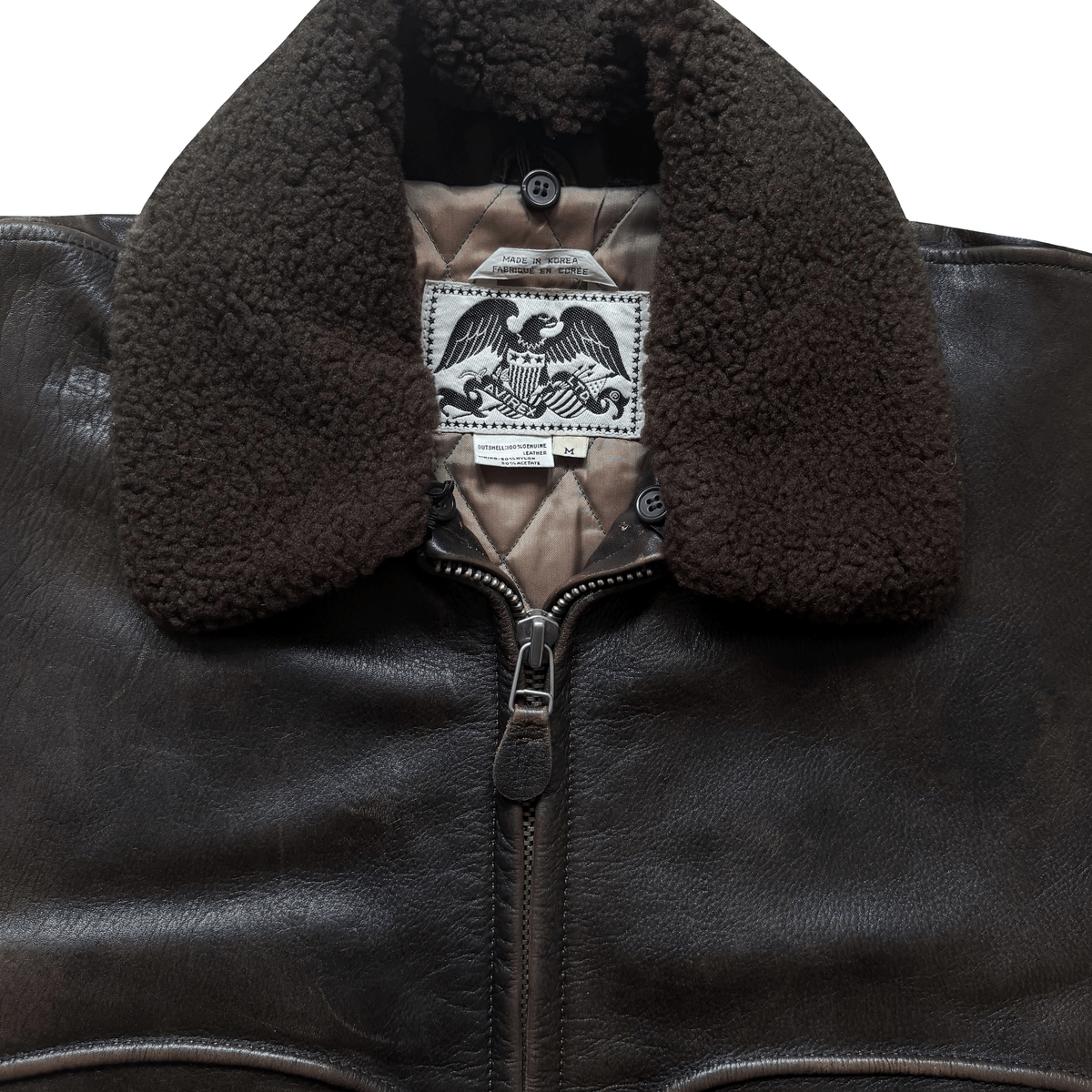 Avirex 1980's G-1 Heavyweight Leather Flight Jacket - M / L | Medium, Brown