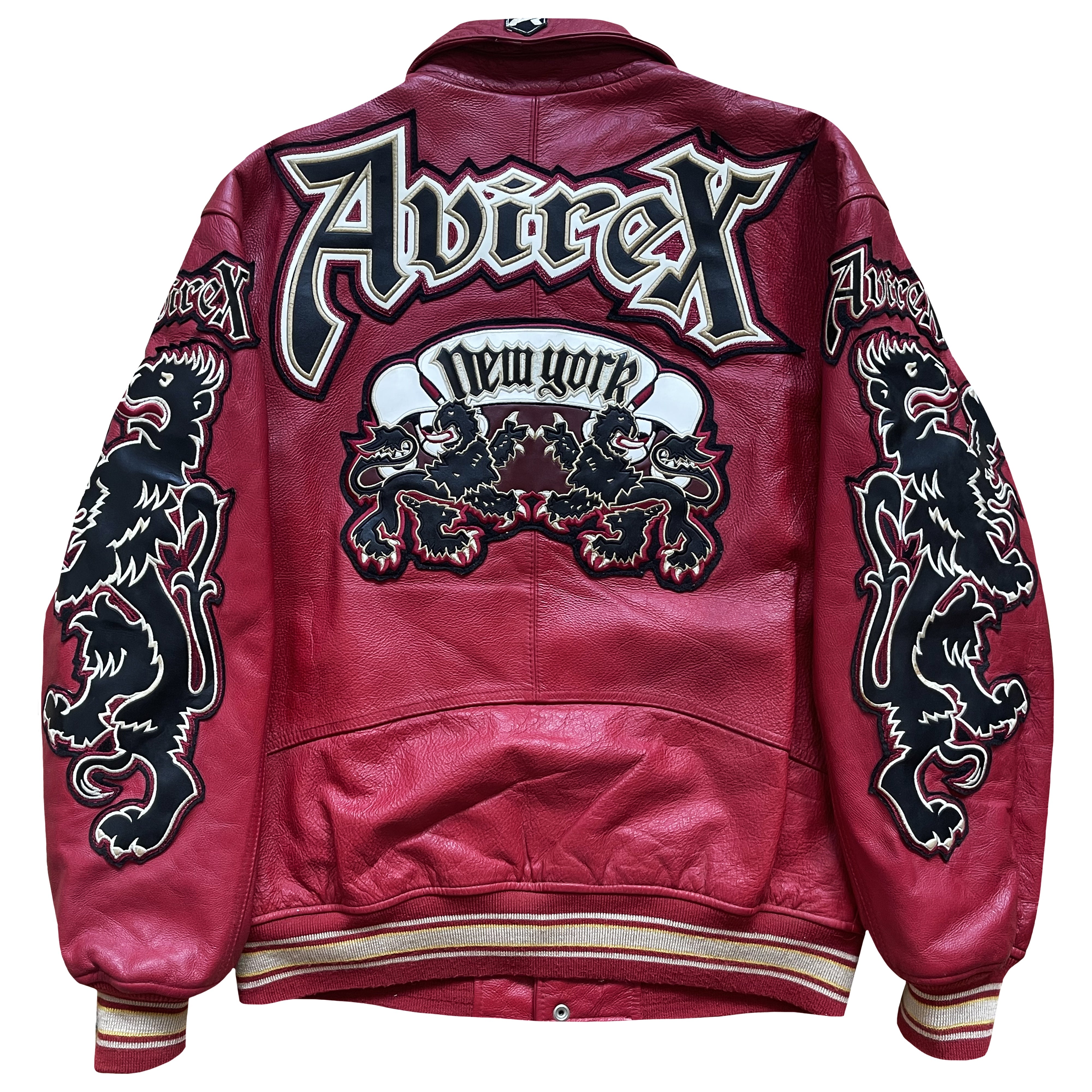 Avirex New York Lions Leather Varsity Jacket - M – Known Source