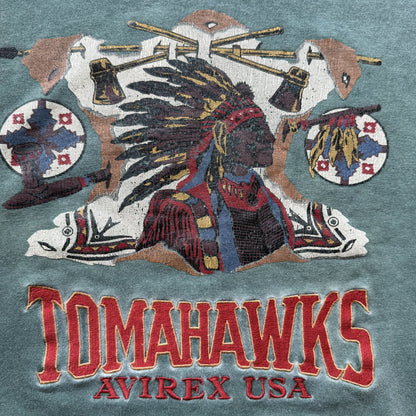 Avirex Tomahawks 90's Sweatshirt - S | Small, Teal