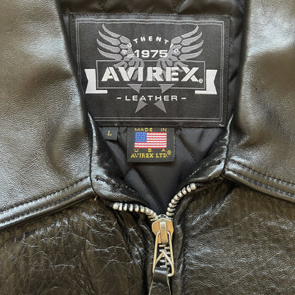 Avirex 'Vida' Leather Flight Jacket - L