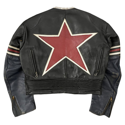 Vanson Leathers One Star Motorcycle Racer Jacket - S | Small, Red