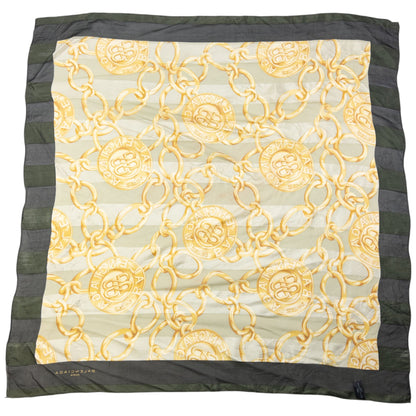 Vintage 2000s Balenciaga Chain Pattern Silk Scarf