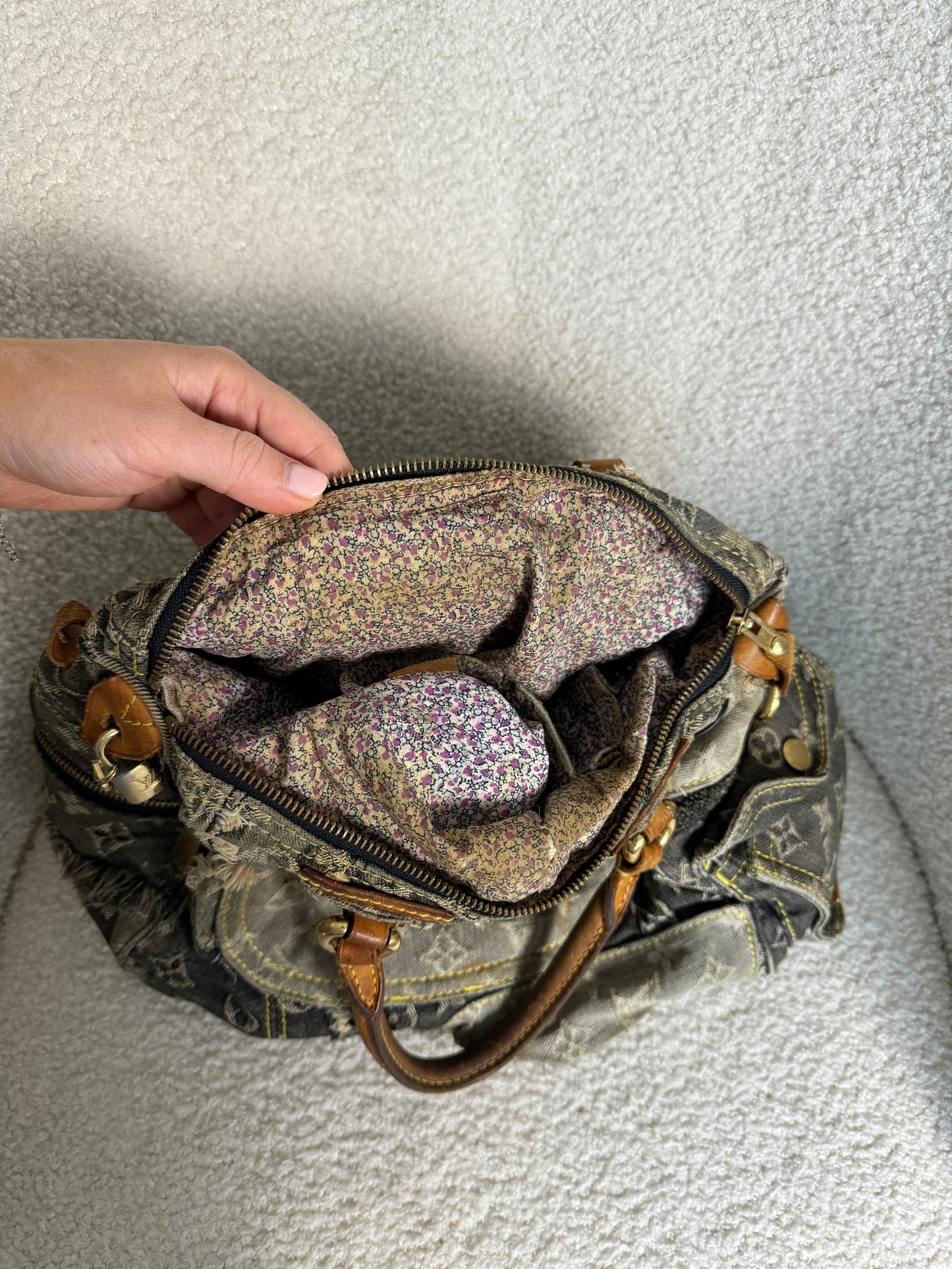 RARE 2007 Louis Vuitton Patchwork Denim Speedy 30 Handbag | O/S, Multicoloured