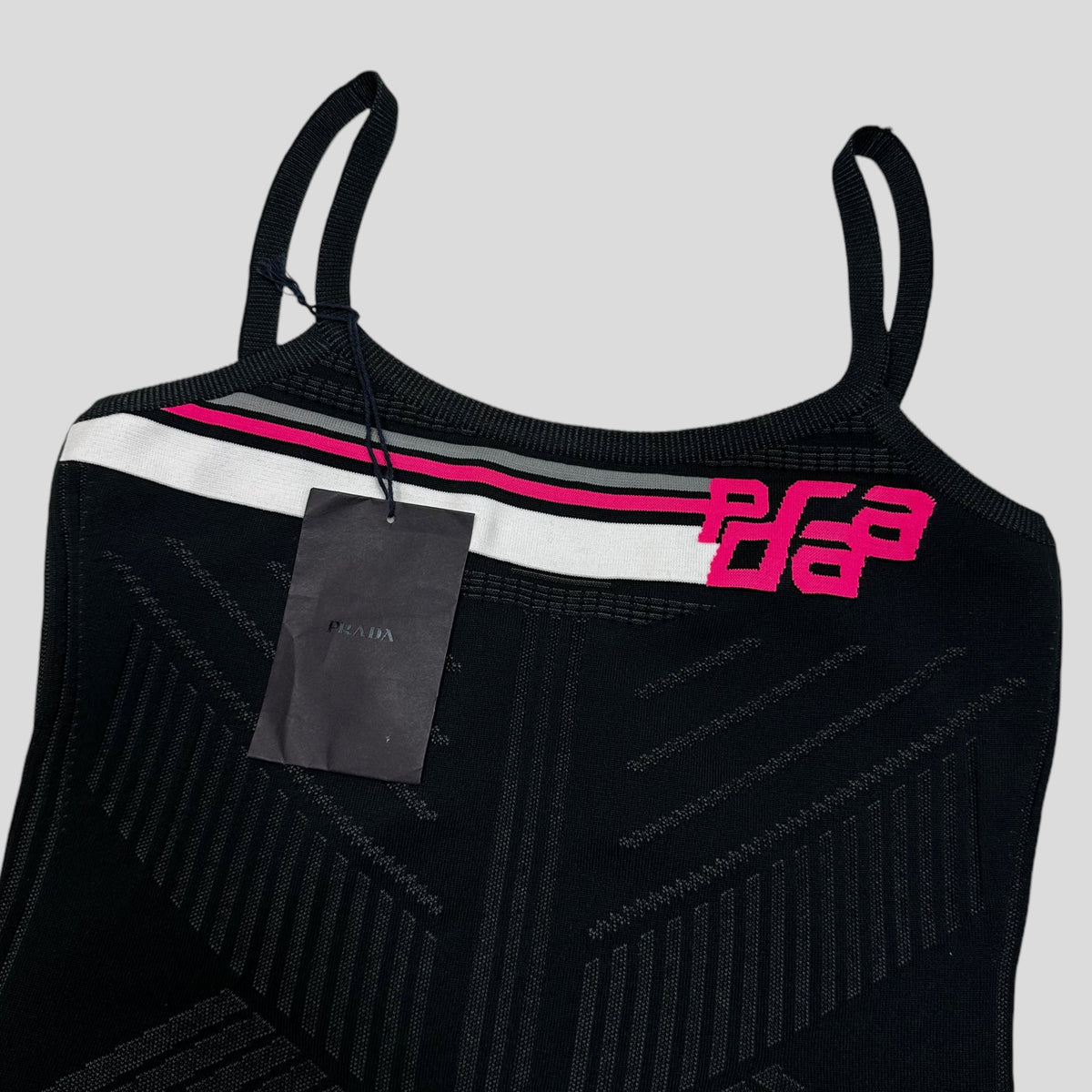 Prada AW18 Tech Knit Bodysuit / Swimsuit (New) - IT40 | Small, Pink