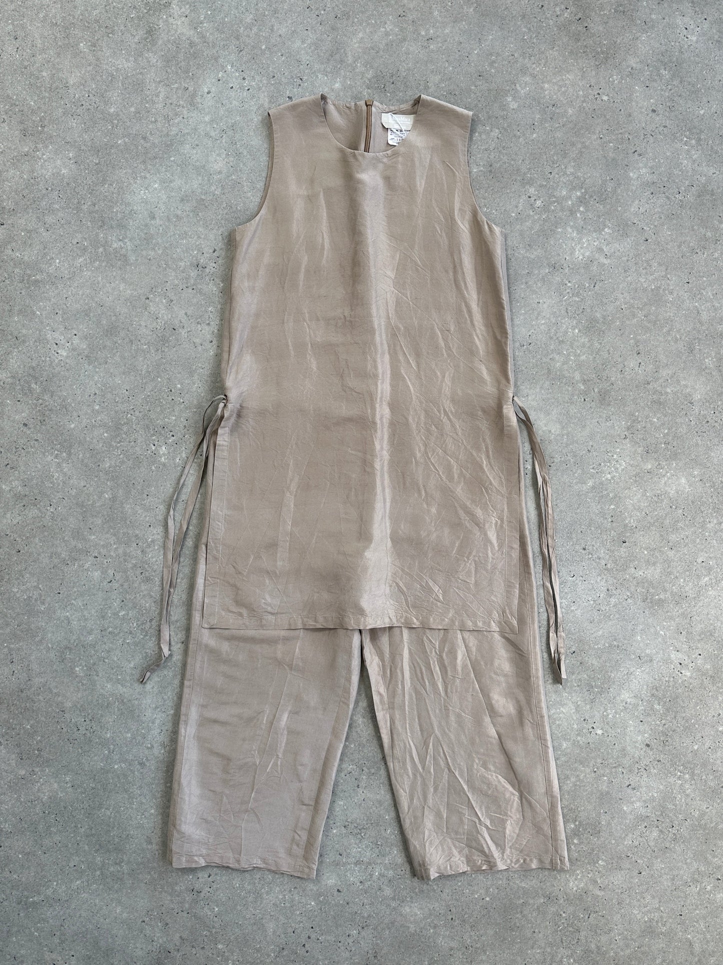 Max Mara ‘S Silk Layered Wide Leg Jumpsuit - S/M