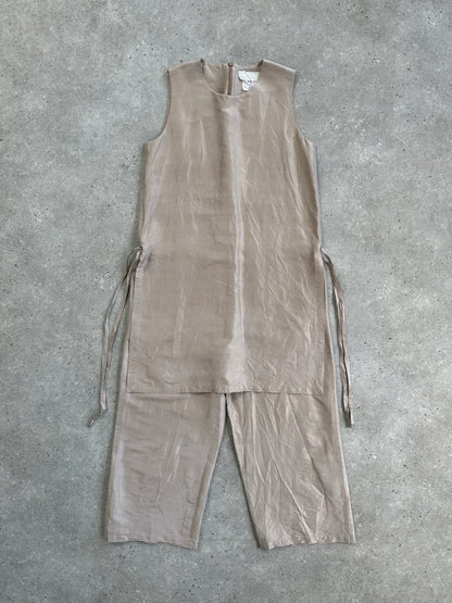 Max Mara ‘S Silk Layered Wide Leg Jumpsuit - S/M