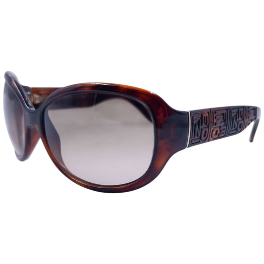 Vintage Fendi Embossed Monogram Tortoise Shell Sunglasses