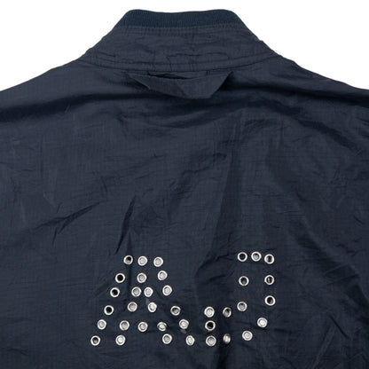 Vintage 90s Armani Jeans Eyelet Jacket Size S | Small, Black