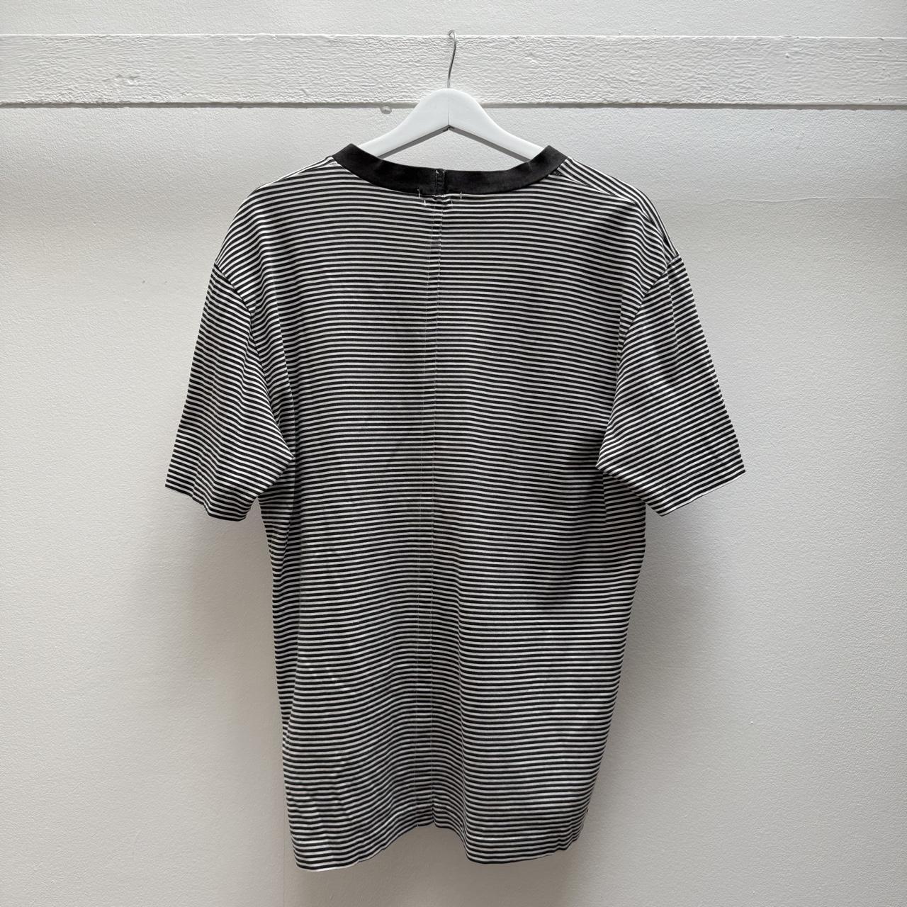 00’s Stone Island Striped Marina T-shirt (L) | Large, Black and White