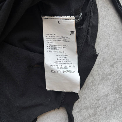 DISTRESSED DSQUARED2 T-SHIRT | O/S, Black