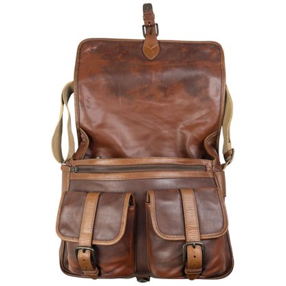 Vintage CP Company Leather Messenger Crossbody Bag