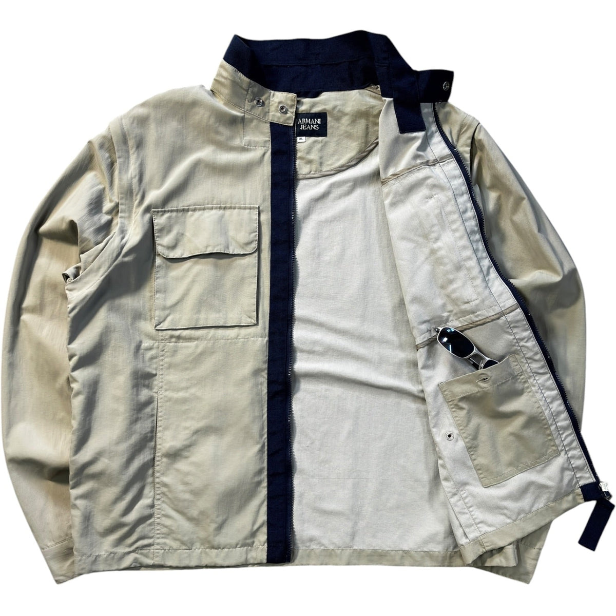 Armani Jeans 00’s Convertible Multipocket Jacket XL | XL, Beige