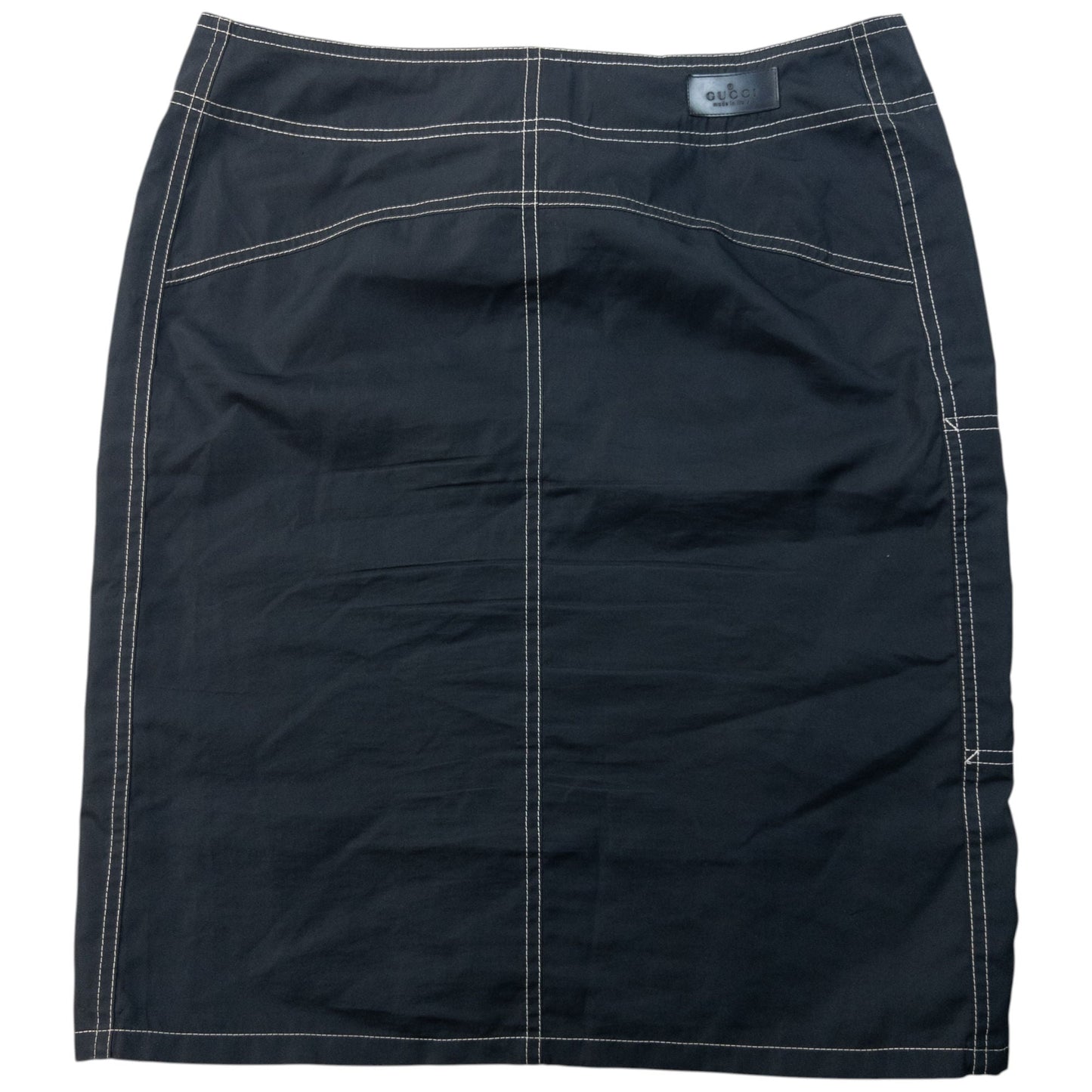 Vintage 2000s Gucci By Tom Ford Contrast Skirt Womens Size W29 | W29, Black