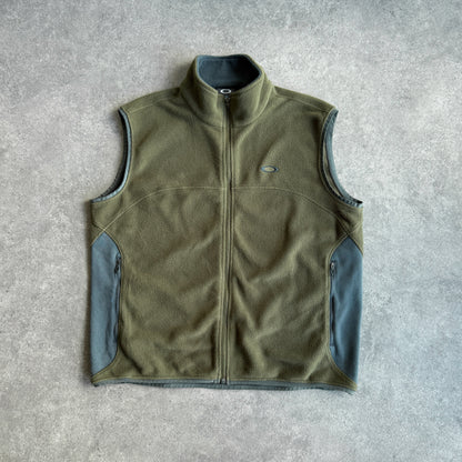 Oakley 2000s two tone fleece vest jacket (M)
