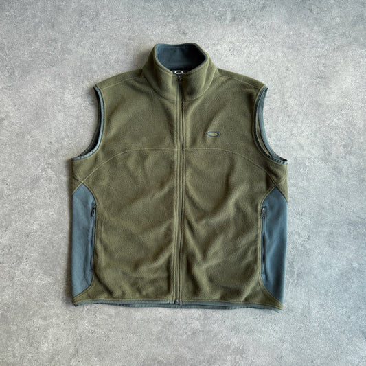 Oakley 2000s two tone fleece vest jacket (M)