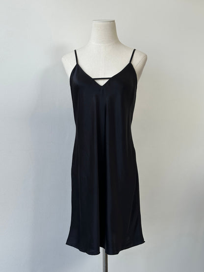 Vintage 1990s Pure Silk Mini Slip Dress - S