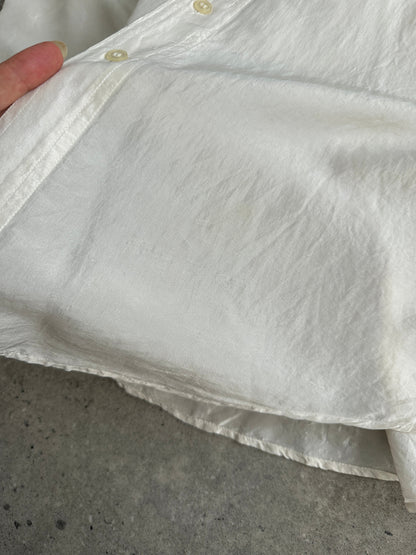 Vintage Pure Silk Short Sleeve Shirt - XL