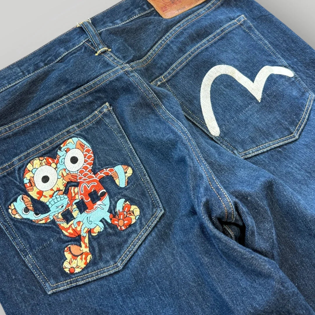 Evisu Embroidered Logo Jeans 32"x31"