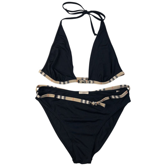 Vintage 2000s Burberry Nova Check Trim Bikini Set Womens Size L | Large, Beige