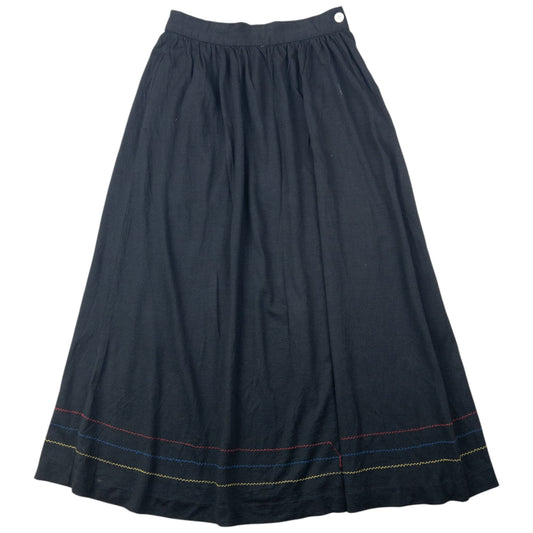 Vintage 90s Comme Des Garçons Tricot Embroidered Skirt Womens Size W23 | XS, Black