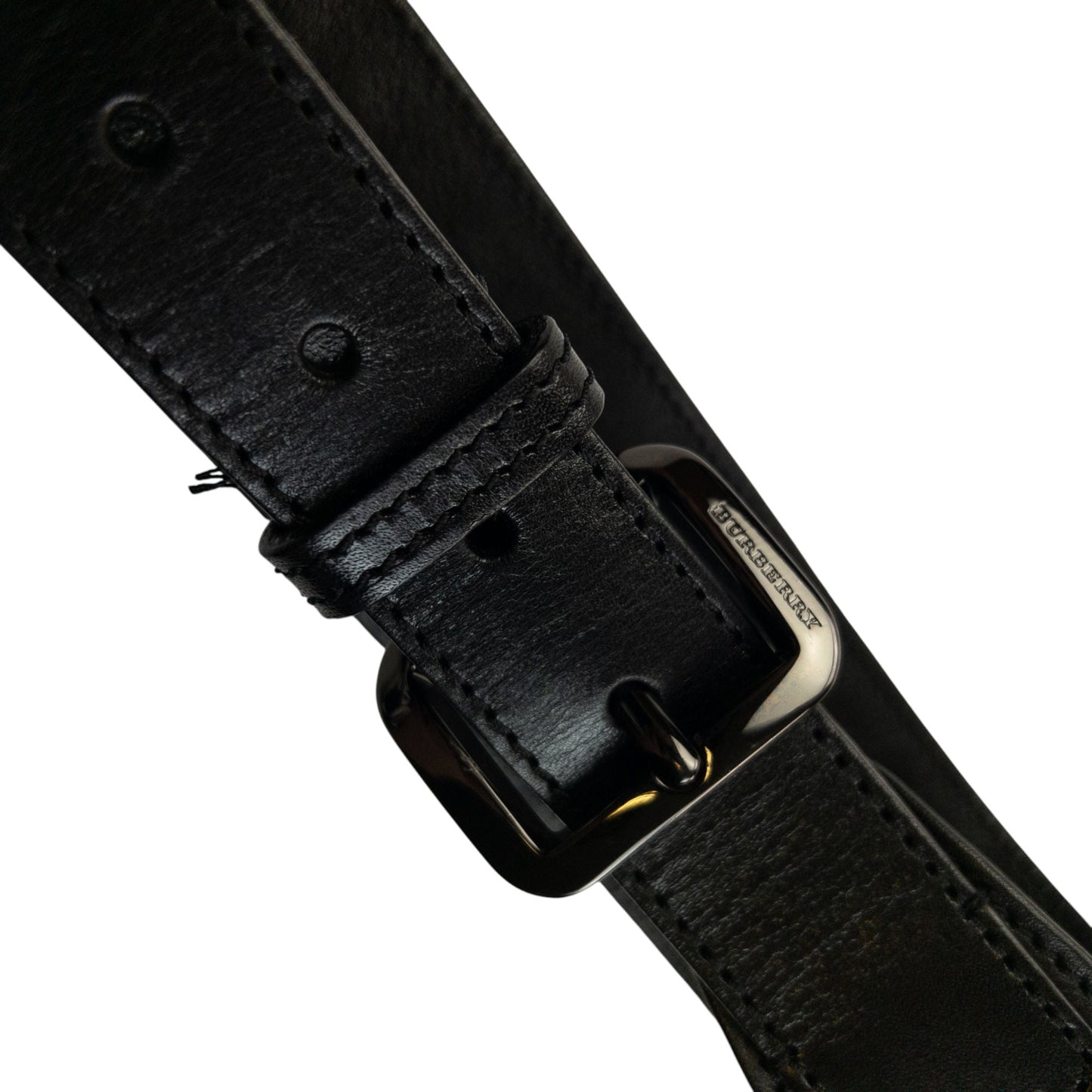 Vintage 2000s Burberry Studded Leather Belt Size S | O/S, Black