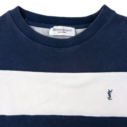 Vintage 2000s YSL Yves Saint Laurent Striped Sweatshirt Size S