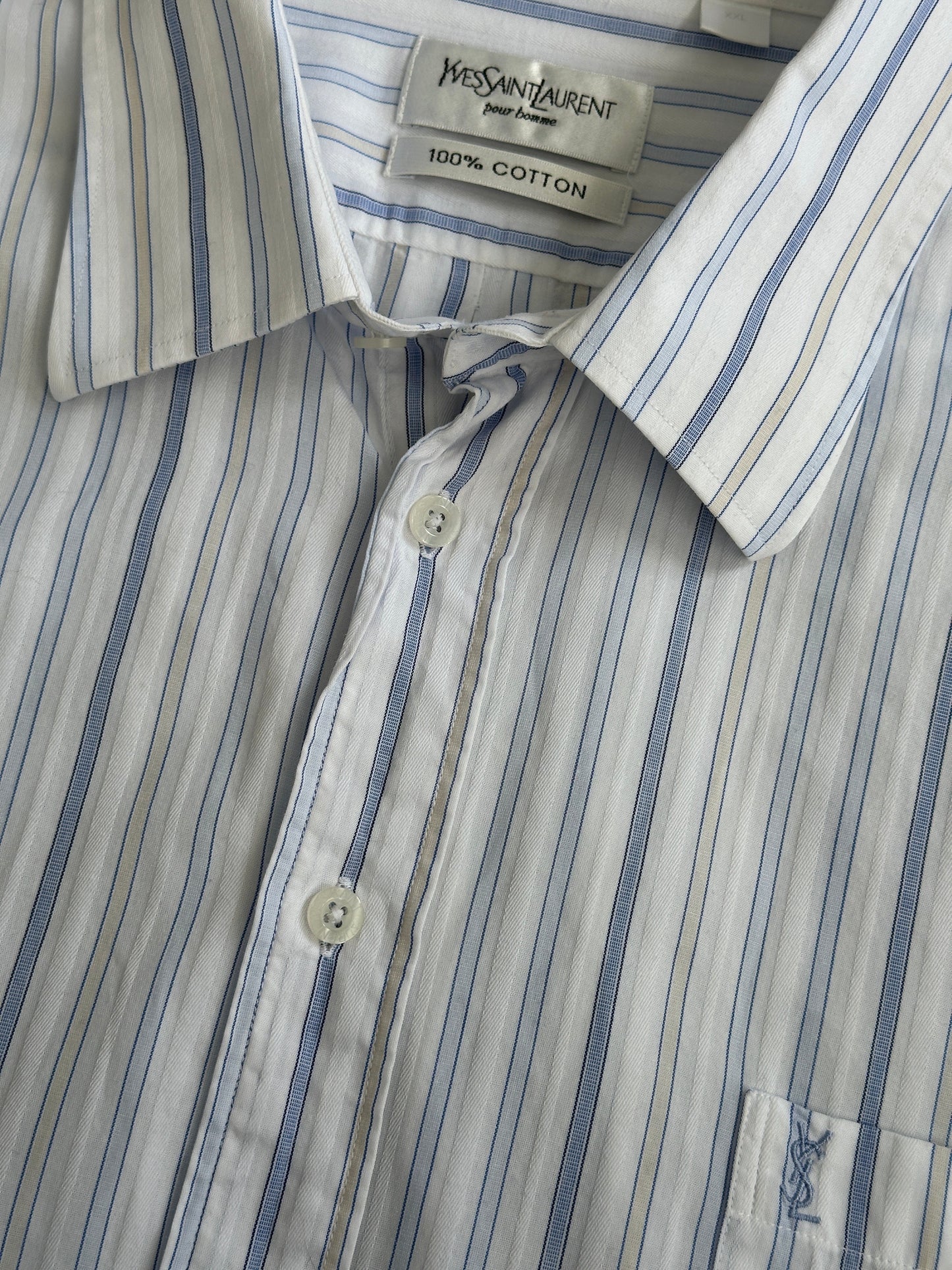 Yves Saint Laurent 2000s Pure Cotton Striped Shirt - XXL