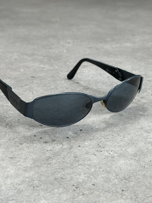 Emporio Armani 1990s Oval Logo Sunglasses