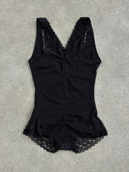 Vintage 2000s Sheer Lace Bodysuit - XS/S