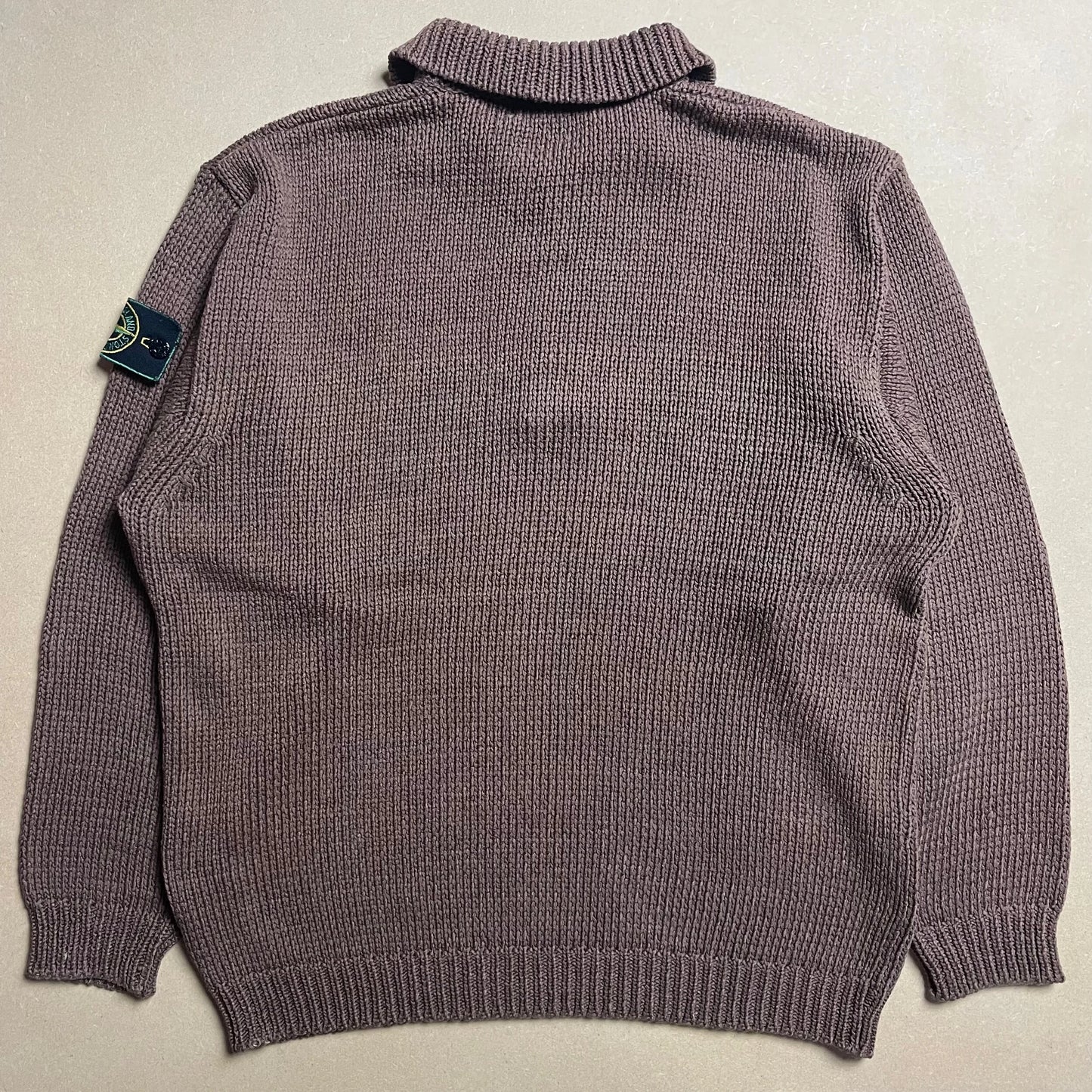 A/W 1991 Walnut Brown Cable Knit Pullover Sweater