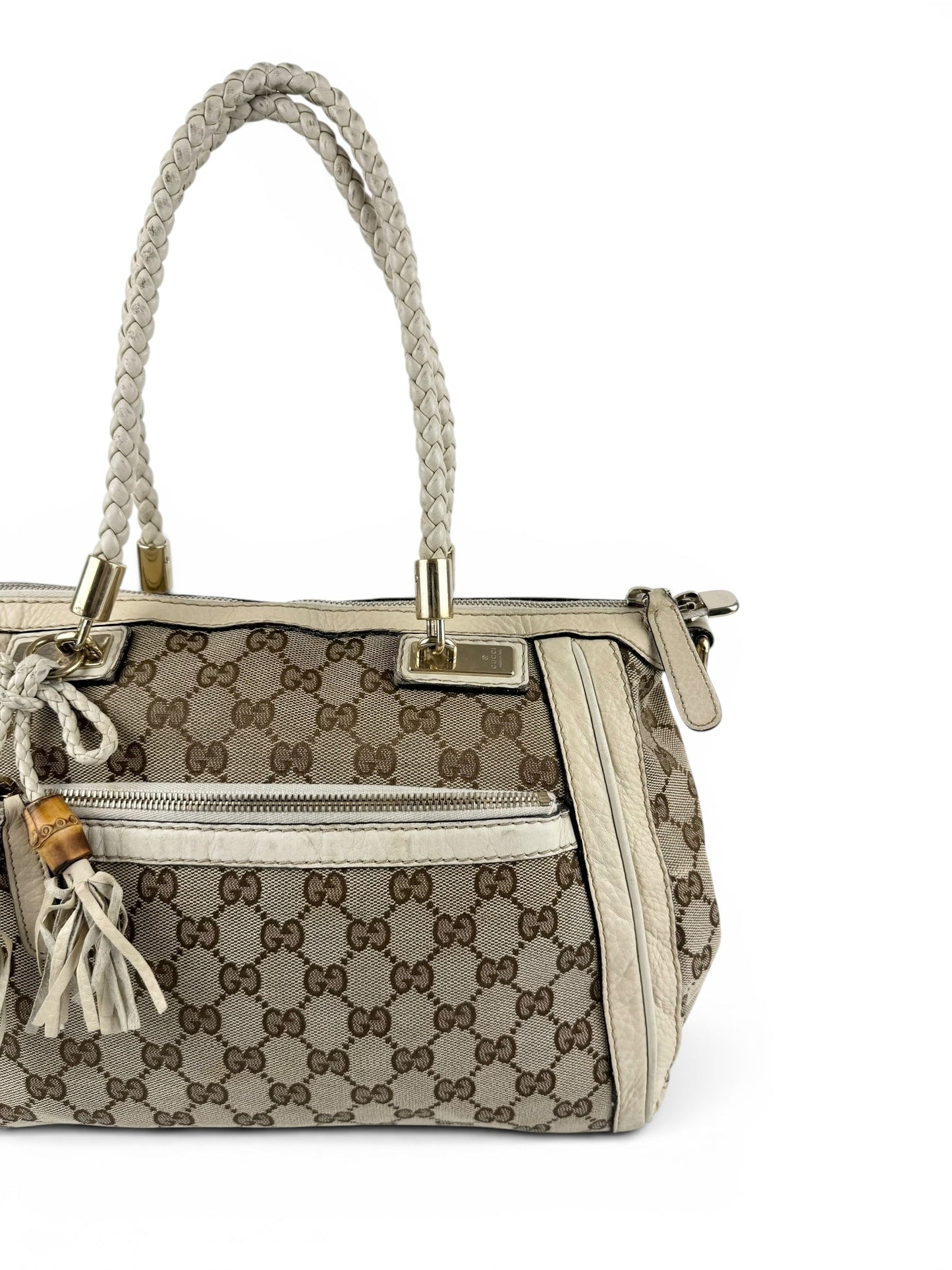 Vintage 90s Gucci GG Monogram Bella Handbag | O/S, Multicoloured