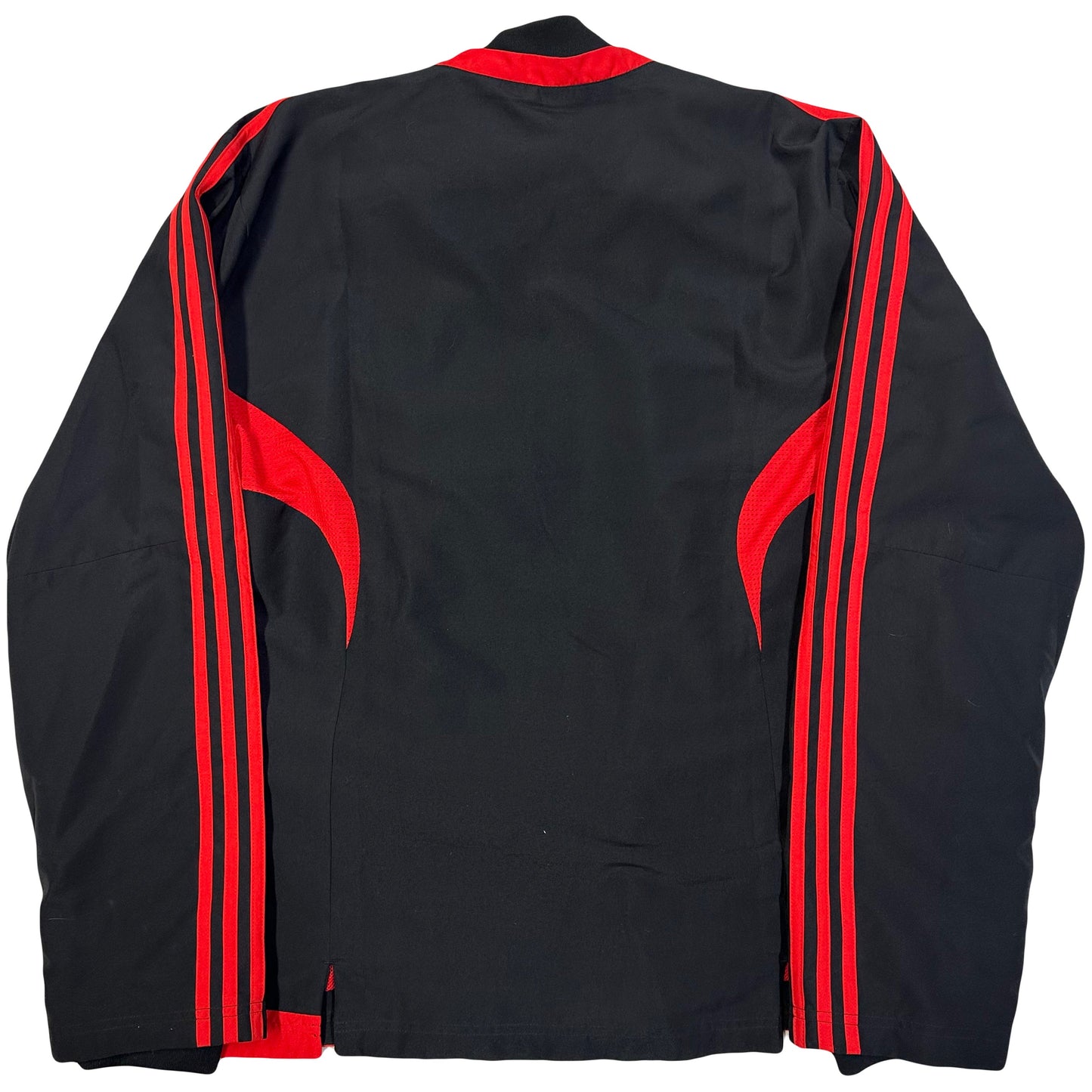 Adidas 2008/09 AC Milan Tracksuit Top In Black & Red ( M )