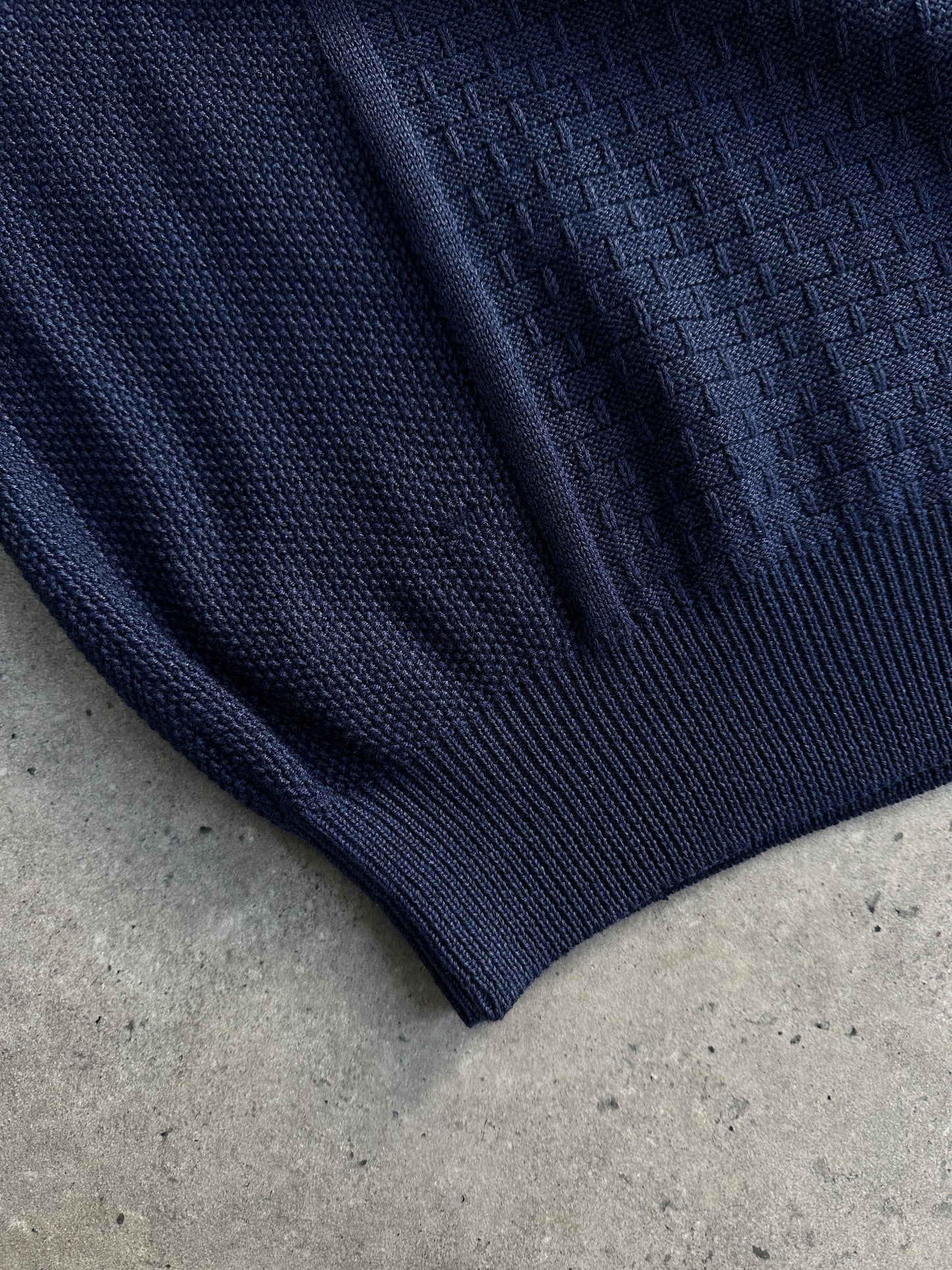 Valentino 1990s Cotton Cable Knit Logo Jumper - M/L