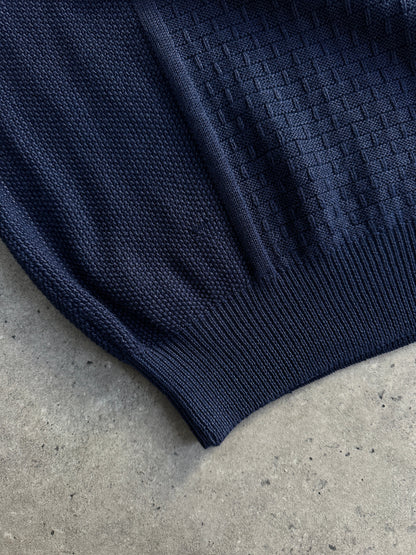 Valentino 1990s Cotton Cable Knit Logo Jumper - M/L