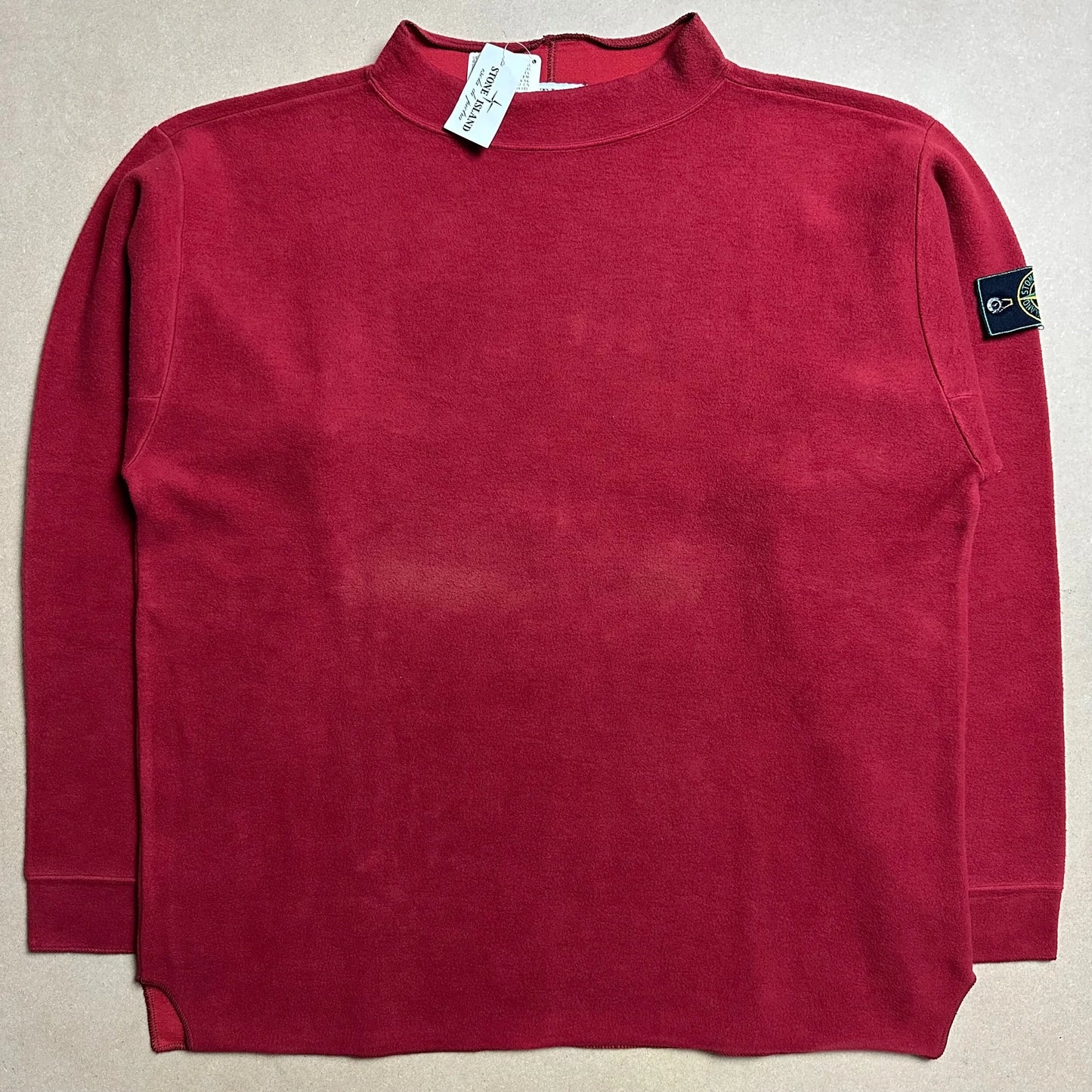 A/W 1995 Scarlet Red Neoprene Mock neck Sweater