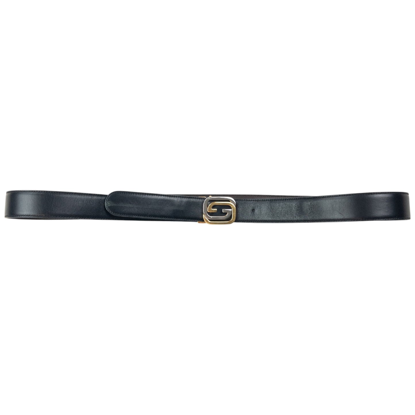 Vintage 80s Gucci Leather Belt Size XL | O/S, Black