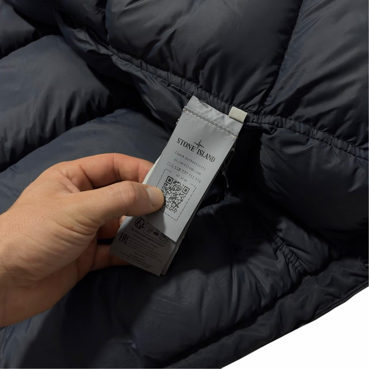 Stone Island Opaque Twill Down Jacket | Large, Dark Blue