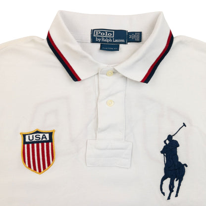 Vintage 90s Polo Ralph Lauren USA Polo Shirt Size M | Medium, Multicoloured