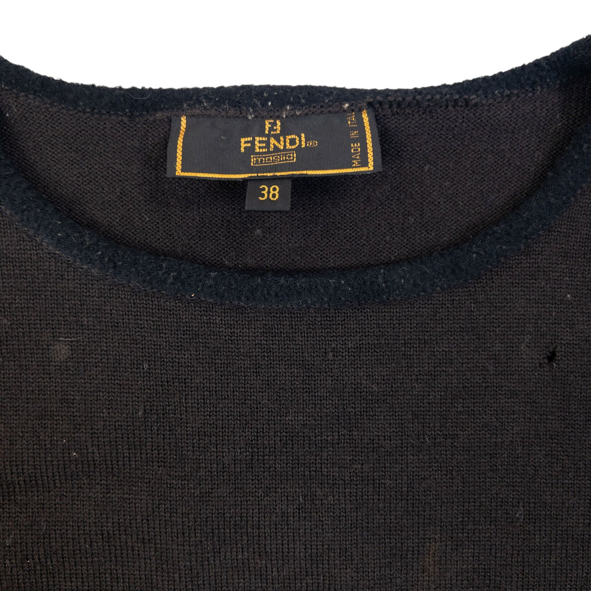 Vintage 90s Fendi Wool Jumper Womens Size L | Large, Black